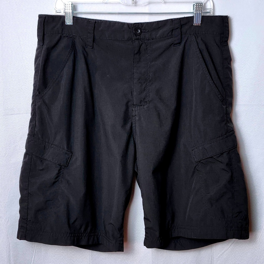 REALTREE NYLON HYBRID FISHING CARGO SHORTS MENS‎ 34 BLACK